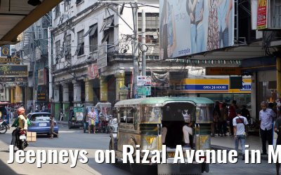Jeepneys on Rizal Avenue in Manila 14.02.2016