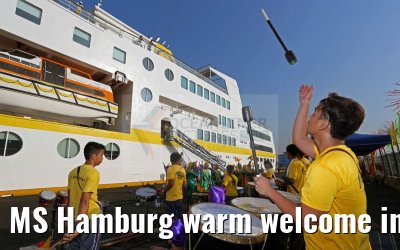 MS Hamburg warm welcome in Manila 14.02.2016