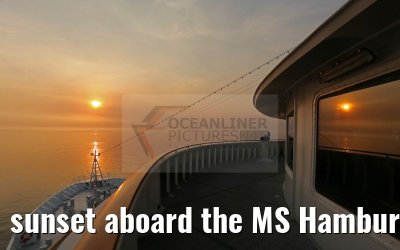 sunset aboard the MS Hamburg 14.02.2016