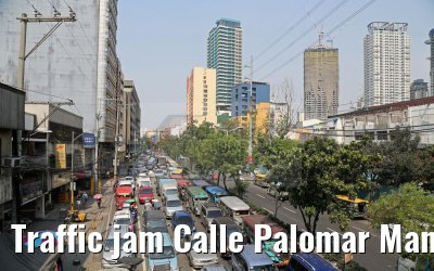 Traffic jam Calle Palomar Manila 14.02.2016