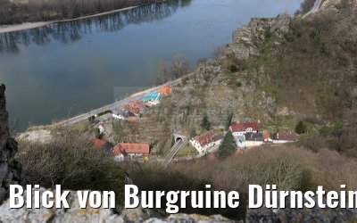 Blick von Burgruine Dürnstein auf Donau 29.03.2015