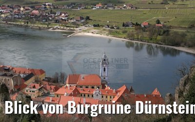 Blick von Burgruine Dürnstein auf Rossatz 29.03.2015