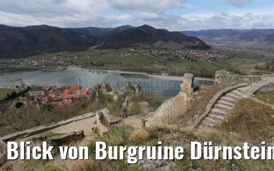 Blick von Burgruine Dürnstein über die Wachau 29.03.2015