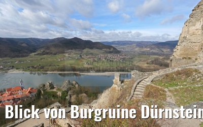 Blick von Burgruine Dürnstein über die Wachau 29.03.2015