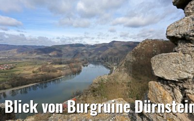 Blick von Burgruine Dürnstein über die Wachau am 29.03.2015