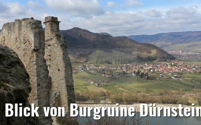 Blick von Burgruine Dürnstein über die Wachau am 29.03.2015
