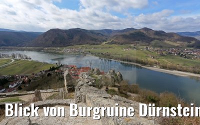 Blick von Burgruine Dürnstein über Donautal 29.03.2015