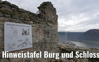 Hinweistafel Burg und Schloss an der Donau 29.03.2015