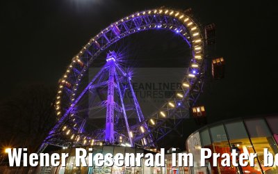 Wiener Riesenrad im Prater bei Dunkelheit am 29.03.2015