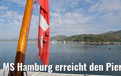 MS Hamburg erreicht den Pier in Coron auf den Philippinen 15.02.2016