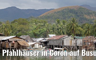 Pfahlhäuser in Coron auf Busuanga Island, Philippinen 15.02.2016