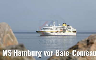 MS Hamburg vor Baie-Comeau, Québec, Kanada