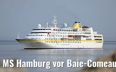 MS Hamburg vor Baie-Comeau, Québec, Kanada