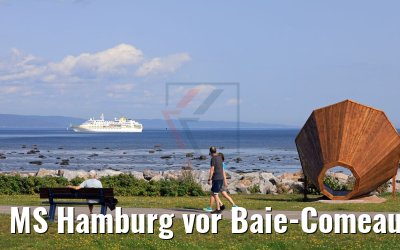 MS Hamburg vor Baie-Comeau, Québec, Kanada
