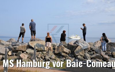MS Hamburg vor Baie-Comeau, Québec, Kanada