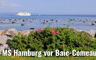 MS Hamburg vor Baie-Comeau, Québec, Kanada