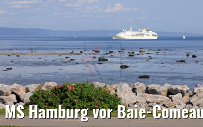 MS Hamburg vor Baie-Comeau, Québec, Kanada