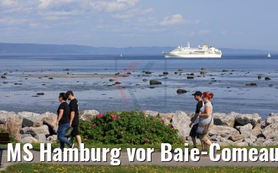 MS Hamburg vor Baie-Comeau, Québec, Kanada