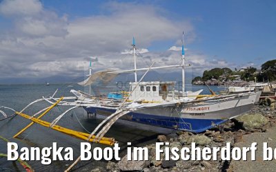 Bangka Boot im Fischerdorf bei Puerto Princesa, Philippinen