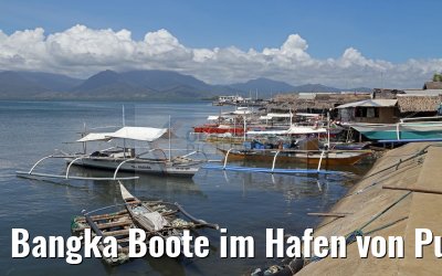 Bangka Boote im Hafen von Puerto Princesa, Palawan Island, Philippinen