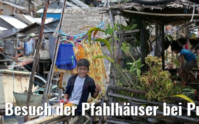 Besuch der Pfahlhäuser bei Puerto Princesa, Palawan Island, Philippinen 16.02.2016