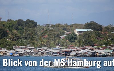 Blick von der MS Hamburg auf Pfahlbauten bei Puerto Princesa, Palawan Island, Philippinen