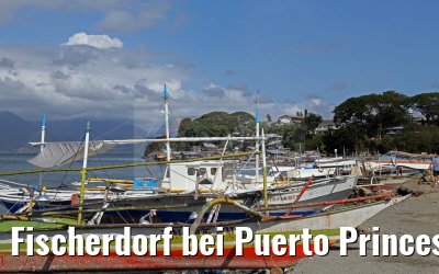 Fischerdorf bei Puerto Princesa, Palawan Island, Philippinen, 16.02.2016