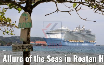 Allure of the Seas in Roatan Honduras 21.02.2019