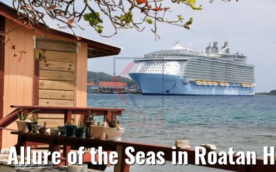 Allure of the Seas in Roatan Honduras 21.02.2019