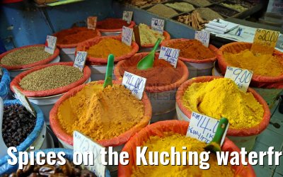 Spices on the Kuching waterfront bazaar 20.02.2016
