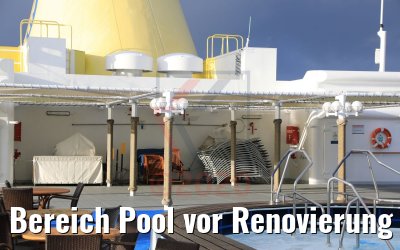 Bereich Pool vor Renovierung MS Hamburg