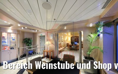 Bereich Weinstube und Shop vor Renovierung MS Hamburg