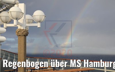 Regenbogen über MS Hamburg