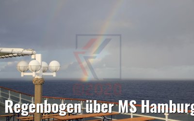 Regenbogen über MS Hamburg