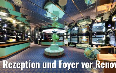 Rezeption und Foyer vor Renovierung MS Hamburg