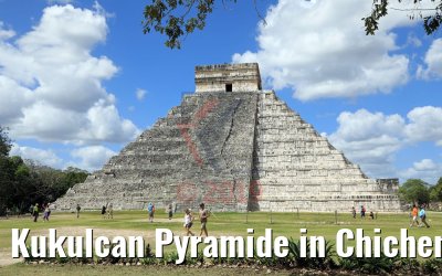 Kukulcan Pyramide in Chichen Itza, Mexico 23.02.2019