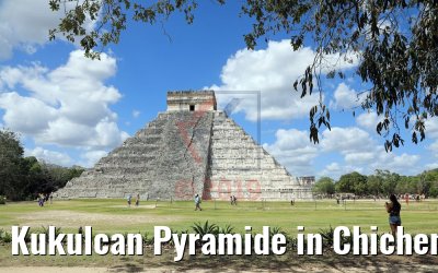 Kukulcan Pyramide in Chichen Itza, Mexico 23.02.2019