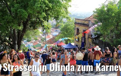 Strassen in Olinda zum Karneval, Brasilien
