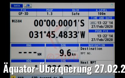 Äquator-Überquerung 27.02.2020