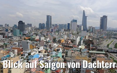 Blick auf Saigon von Dachterrasse Sunland Hotel 06.04.2017