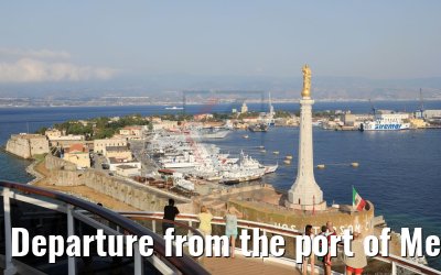 Departure from the port of Messina MSC Seaview 12.06.2018
