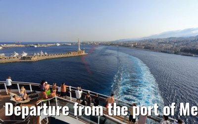 Departure from the port of Messina MSC Seaview 12.06.2018