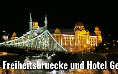 Freiheitsbruecke und Hotel Gellert Budapest 31.03.2015