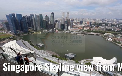 Singapore Skyline view from Marina Bay Sands Hotel 30.01.2016