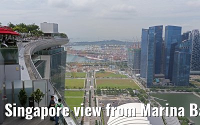 Singapore view from Marina Bay Sands Hotel 30.01.2016