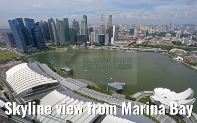 Skyline view from Marina Bay Sands Hotel Singpore 30.01.2016