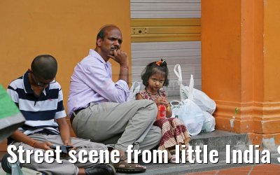 Street scene from little India Singapore 30.01.2016