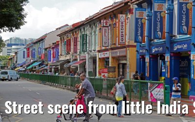 Street scene from little India Singapore 30.01.2016