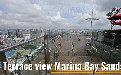 Terrace view Marina Bay Sands Hotel Singapore 30.01.2016