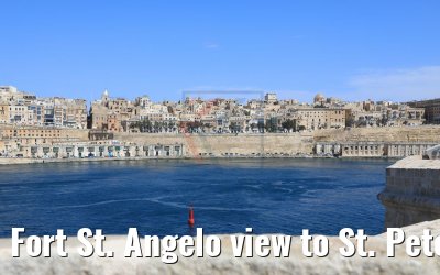 Fort St. Angelo view to St. Peter and St. Paul Bastion Valletta, Malta 13.06.2018